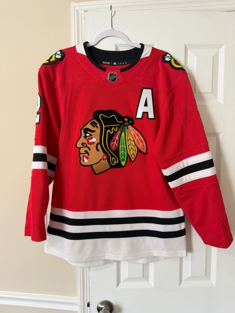 adidas Red Chicago Blackhawks Duncan Keith Alternate Jersey with Black & White